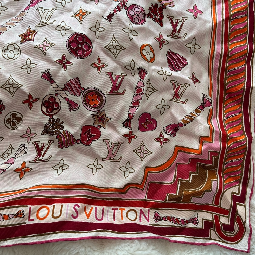 Louis Vuitton "Candy Factory" square scarf - Picture 2 of 5